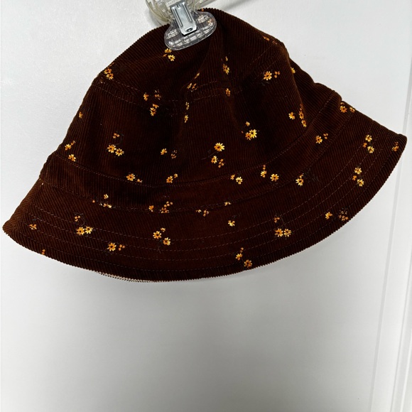 American Eagle Outfitters Accessories - American Eagle Outfitters Brown Bucket Hat with Floral Pattern